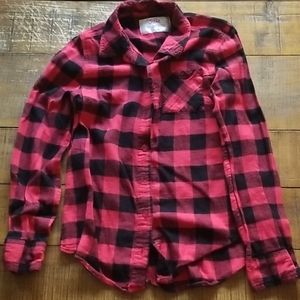 5/$25 Justice Girls Plaid Longsleeve